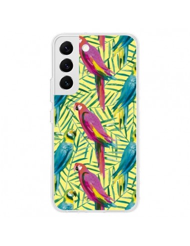 Coque Samsung Galaxy S22 5G Tropical Monstera Leaves Multicolored - Ninola Design