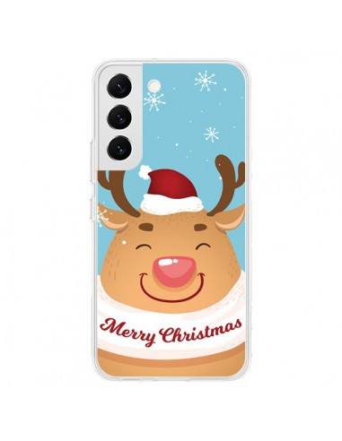 Coque Samsung Galaxy S22 5G Renne de Noël Merry Christmas - Nico