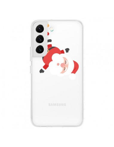 Coque Samsung Galaxy S22 5G Père Noël et sa Guirlande transparente - Nico