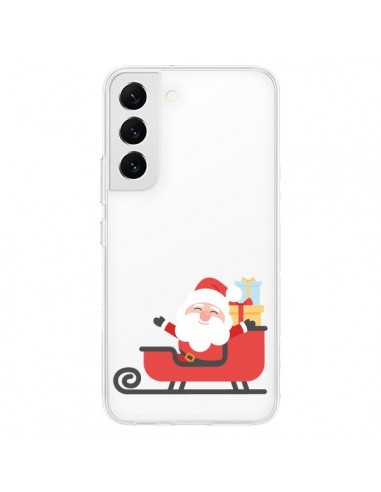 Coque Samsung Galaxy S22 5G Père Noël et son Traineau transparente - Nico