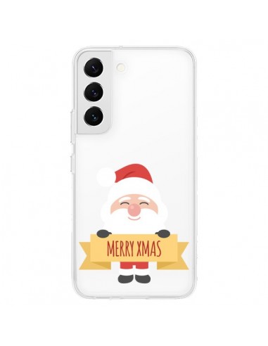 Coque Samsung Galaxy S22 5G Père Noël Merry Christmas transparente - Nico