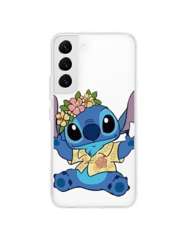 Coque Samsung Galaxy S22 5G Stitch de Lilo et Stitch Aloha transparente