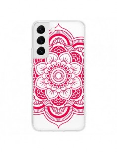 Coque Samsung Galaxy S22 5G Mandala Rose Fushia Azteque...