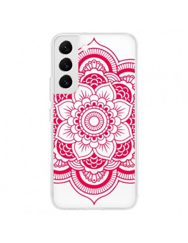 Coque Samsung Galaxy S22 5G Mandala Rose Fushia Azteque Transparente - Nico