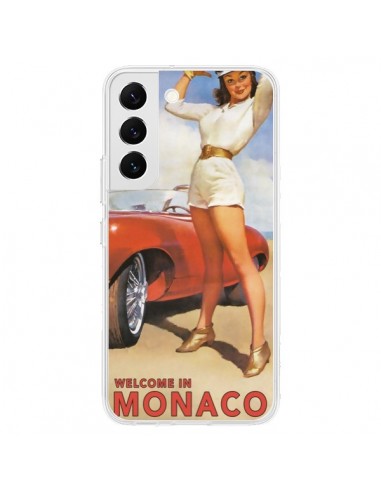 Coque Samsung Galaxy S22 5G Welcome to Monaco Vintage Pin Up - Nico