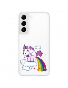 Coque Samsung Galaxy S22 5G Licorne Caca Arc en Ciel...
