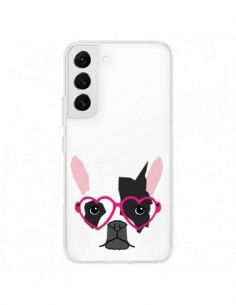 Coque Samsung Galaxy S22 5G Bulldog Français Lunettes...