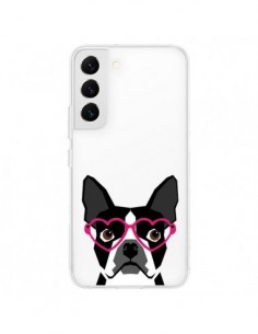 Coque Samsung Galaxy S22 5G Boston Terrier Lunettes...