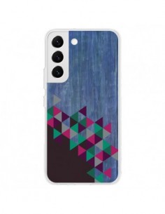 Coque Samsung Galaxy S22 5G Wood Bois Azteque Triangles...