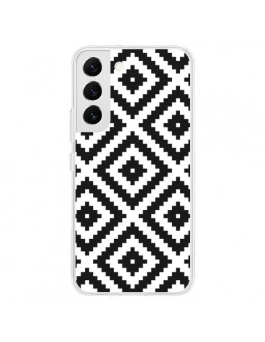 Coque Samsung Galaxy S22 5G Diamond Chevron Black and White - Pura Vida