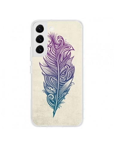 Coque Samsung Galaxy S22 5G Feather Plume Arc En Ciel - Rachel Caldwell