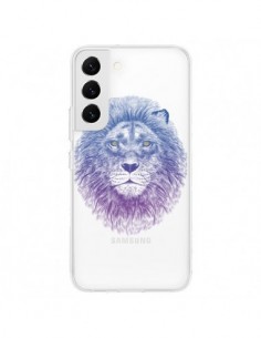 Coque Samsung Galaxy S22 5G Lion Animal Transparente -...