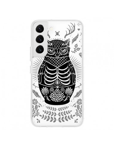 Coque Samsung Galaxy S22 5G Owl Chouette Hibou Squelette Transparente - Rachel Caldwell