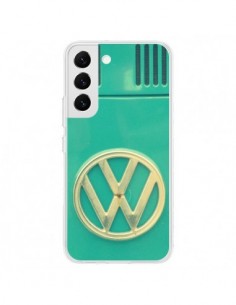 Coque Samsung Galaxy S22 5G Groovy Van Hippie VW Bleu - R...