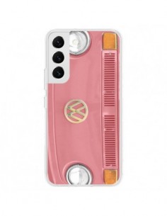 Coque Samsung Galaxy S22 5G Groovy Van Hippie VW Rose - R...