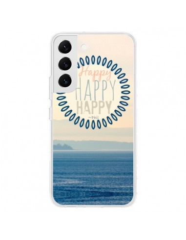 Coque Samsung Galaxy S22 5G Happy Day Mer Ocean Sable Plage Paysage - R Delean