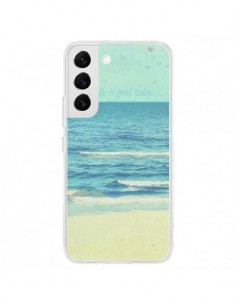 Coque Samsung Galaxy S22 5G Life good day Mer Ocean Sable...