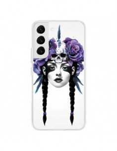Coque Samsung Galaxy S22 5G Fille Fleurs Warrior - Ruben...
