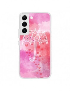 Coque Samsung Galaxy S22 5G Parapluie Coeur Love Amour -...