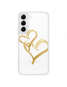 Coque Samsung Galaxy S22 5G Deux Coeurs Love Amour...