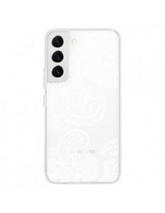 Coque Samsung Galaxy S22 5G Lacey Paisley Mandala Blanc...