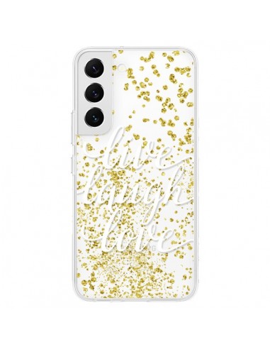 Coque Samsung Galaxy S22 5G Live, Laugh, Love, Vie, Ris, Aime Transparente - Sylvia Cook