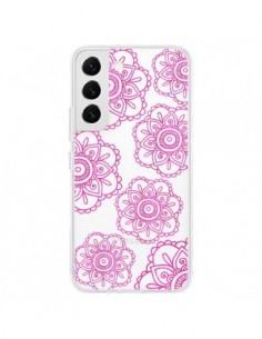 Coque Samsung Galaxy S22 5G Pink Doodle Flower Mandala...