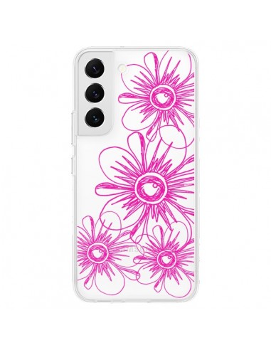 Coque Samsung Galaxy S22 5G Spring Flower Fleurs Roses Transparente - Sylvia Cook