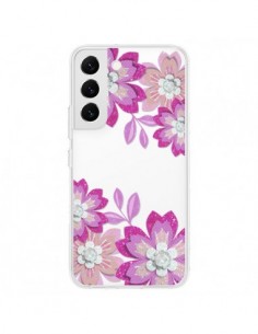 Coque Samsung Galaxy S22 5G Winter Flower Rose, Fleurs...