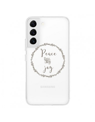 Coque Samsung Galaxy S22 5G Peace and Joy, Paix et Joie Transparente - Sylvia Cook