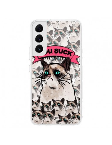 Coque Samsung Galaxy S22 5G Chat Grumpy Cat - You Suck - Sara Eshak