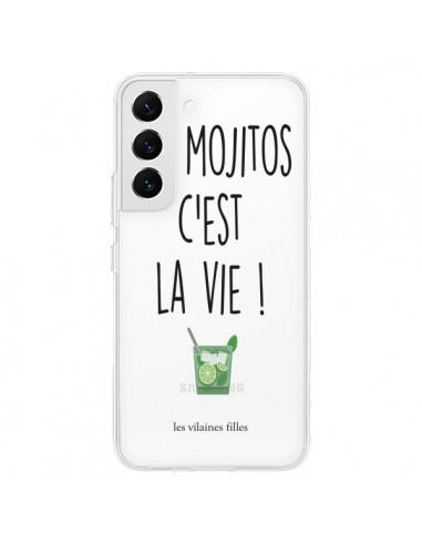 Coque Samsung Galaxy S22 5G Les Mojitos, c'est la vie Transparente - Les Vilaines Filles