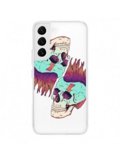Coque Samsung Galaxy S22 5G Tête de Mort Crane Punk...