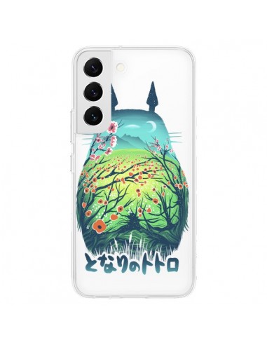 Coque Samsung Galaxy S22 5G Totoro Manga Flower Transparente - Victor Vercesi