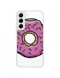 Coque Samsung Galaxy S22 5G Donuts Rose Transparente -...