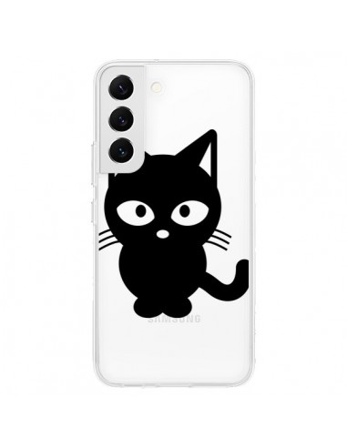 Coque Samsung Galaxy S22 5G Chat Noir Cat Transparente - Yohan B.