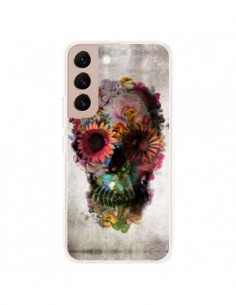 Coque Samsung Galaxy S22 Plus 5G Skull Flower Tête de...