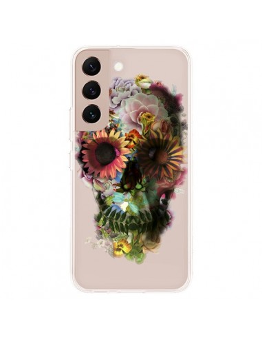 Coque Samsung Galaxy S22 Plus 5G Skull Flower Tête de Mort Transparente - Ali Gulec