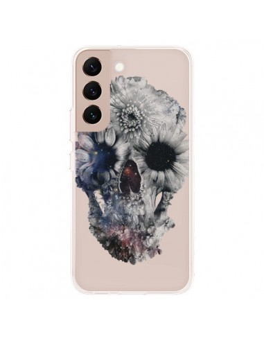 Coque Samsung Galaxy S22 Plus 5G Floral Skull Tête de Mort Transparente - Ali Gulec