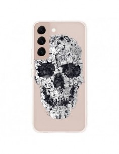 Coque Samsung Galaxy S22 Plus 5G Doodle Skull Dessin Tête...