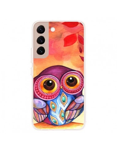 Coque Samsung Galaxy S22 Plus 5G Chouette Feuilles Automne - Annya Kai