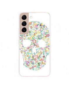 Coque Samsung Galaxy S22 Plus 5G Flower Skull Tête de...