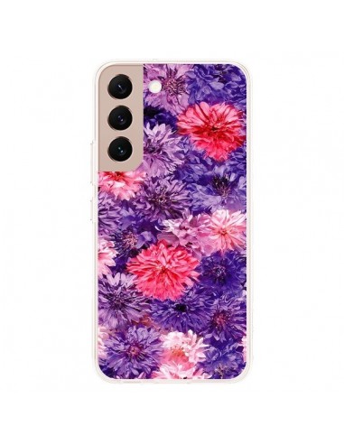 Coque Samsung Galaxy S22 Plus 5G Fleurs Violettes Flower Storm - Asano Yamazaki