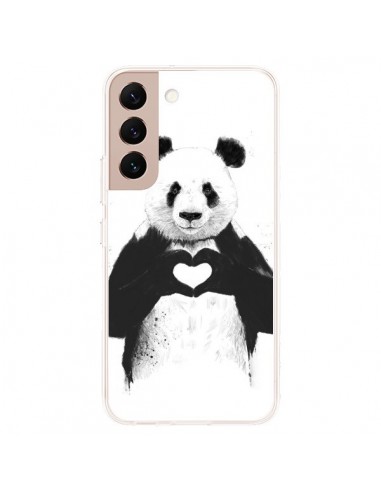 Coque Samsung Galaxy S22 Plus 5G Panda Amour All you need is love - Balazs Solti