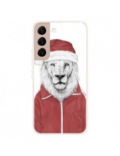 Coque Samsung Galaxy S22 Plus 5G Santa Lion Père Noel -...