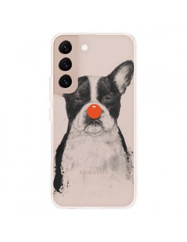 Coque Samsung Galaxy S22 Plus 5G Clown Bulldog Dog Chien Transparente - Balazs Solti