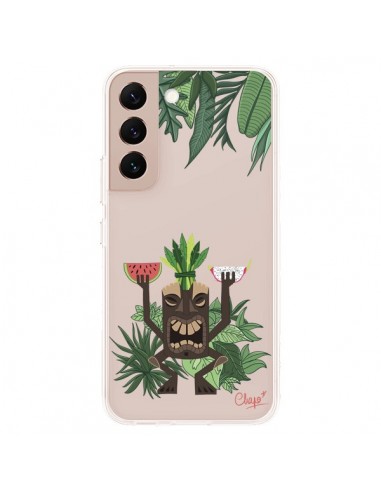 Coque Samsung Galaxy S22 Plus 5G Tiki Thailande Jungle Bois Transparente - Chapo