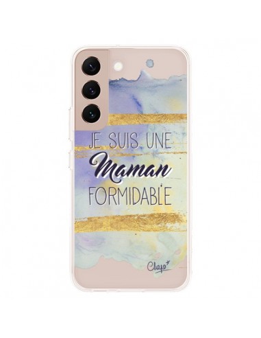 Coque Samsung Galaxy S22 Plus 5G Je suis une Maman Formidable Violet Transparente - Chapo