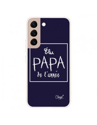 Coque Samsung Galaxy S22 Plus 5G Elu Papa de l'Année Bleu Marine - Chapo