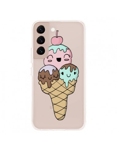 Coque Samsung Galaxy S22 Plus 5G Ice Cream Glace Summer Été Cerise Transparente - Claudia Ramos